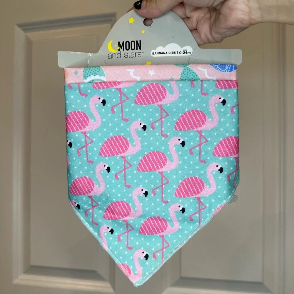 Moon & Stars‎ Bandana Bibs Size 0-24 month NWT